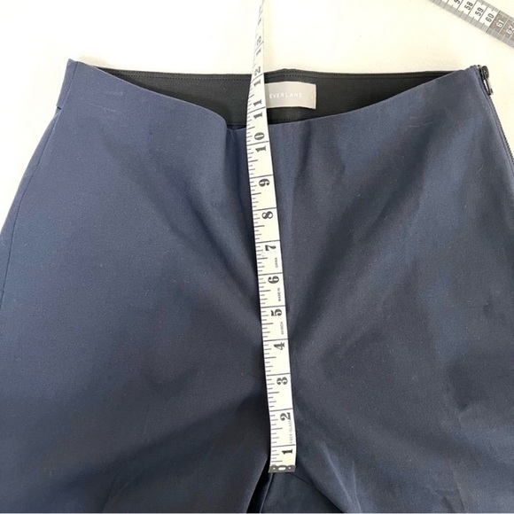 Everlane The Curvy Side Zip Stretch Cotton Pant in Navy Blue size 6 - Picture 13 of 16